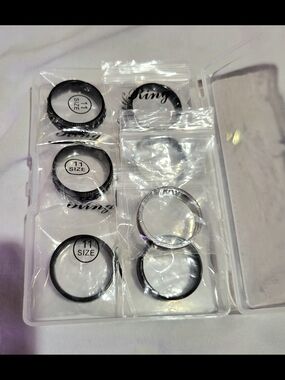 Black Phone Camera Lens Rings (Size 11) - Pack of 6